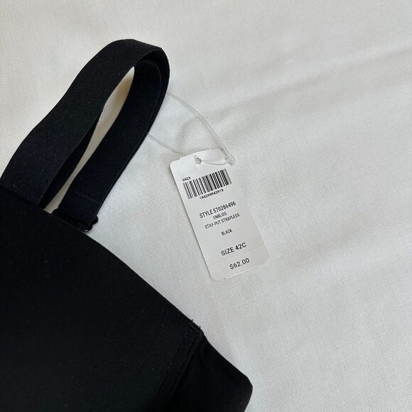 NEW Soma Women Black Enbliss Stay Put Strapless Bra Size 42C Wireless Adjustable - Picture 7 of 7